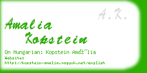 amalia kopstein business card
